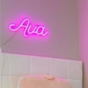 Custom neon name room or dorm sign - Ava